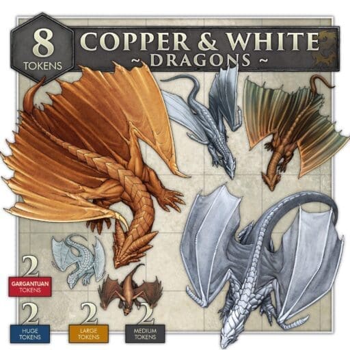 Dragons - Copper & White Digital Download