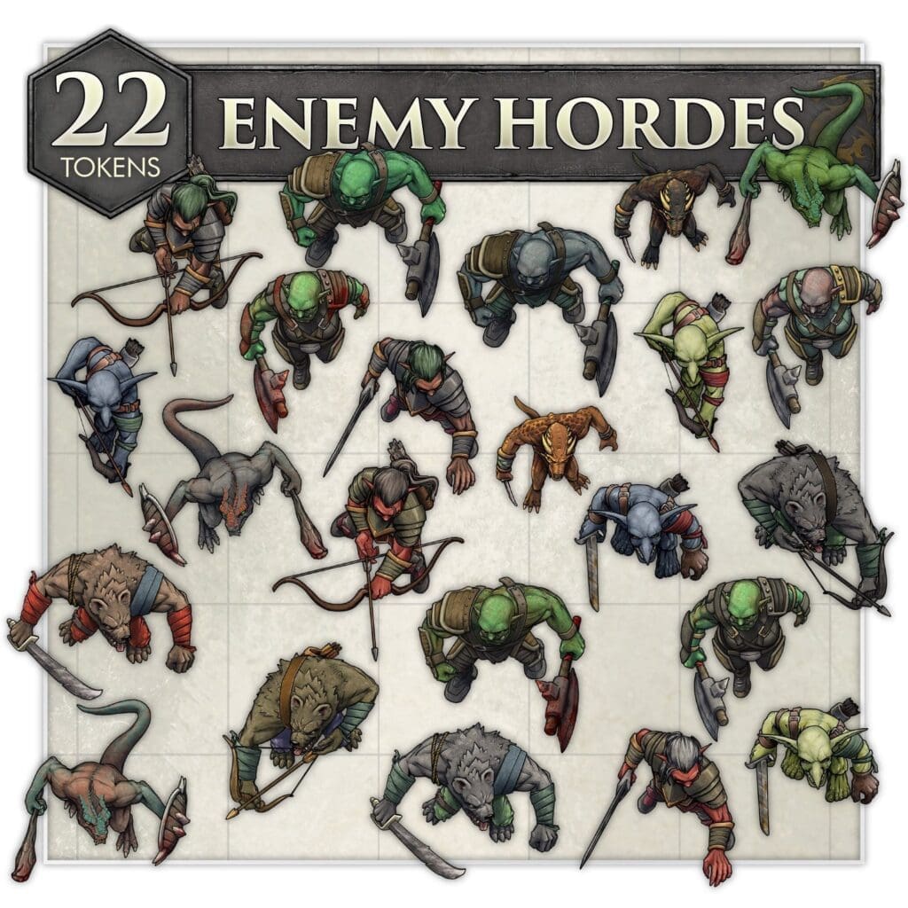Enemy Hordes Acrylic Tokens