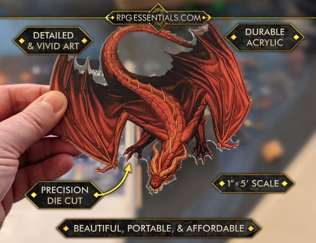 Dragons - Gold & Silver Acrylic Tokens - Image 4