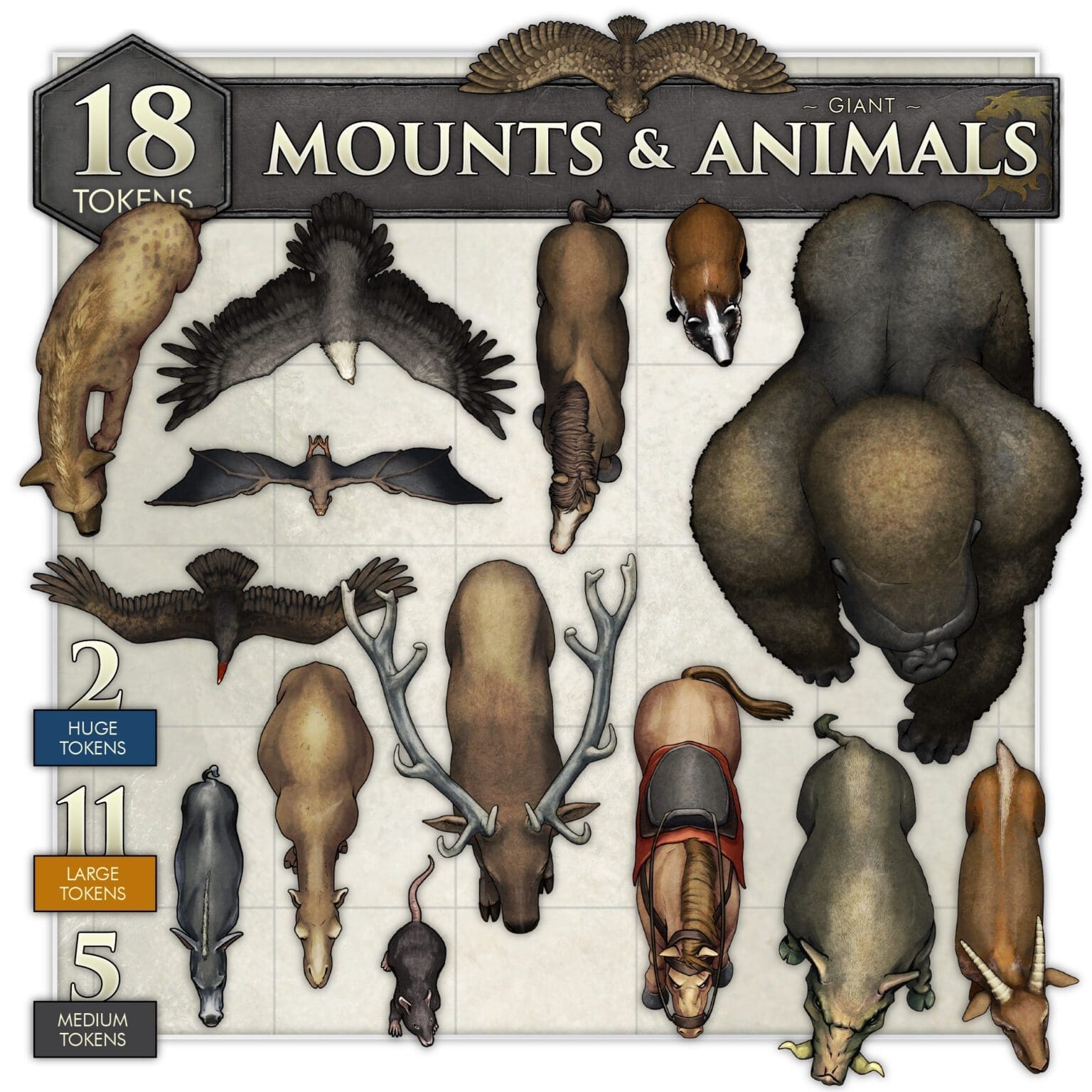 Mounts & Giant Animals Digital Download – Splattered Ink Games