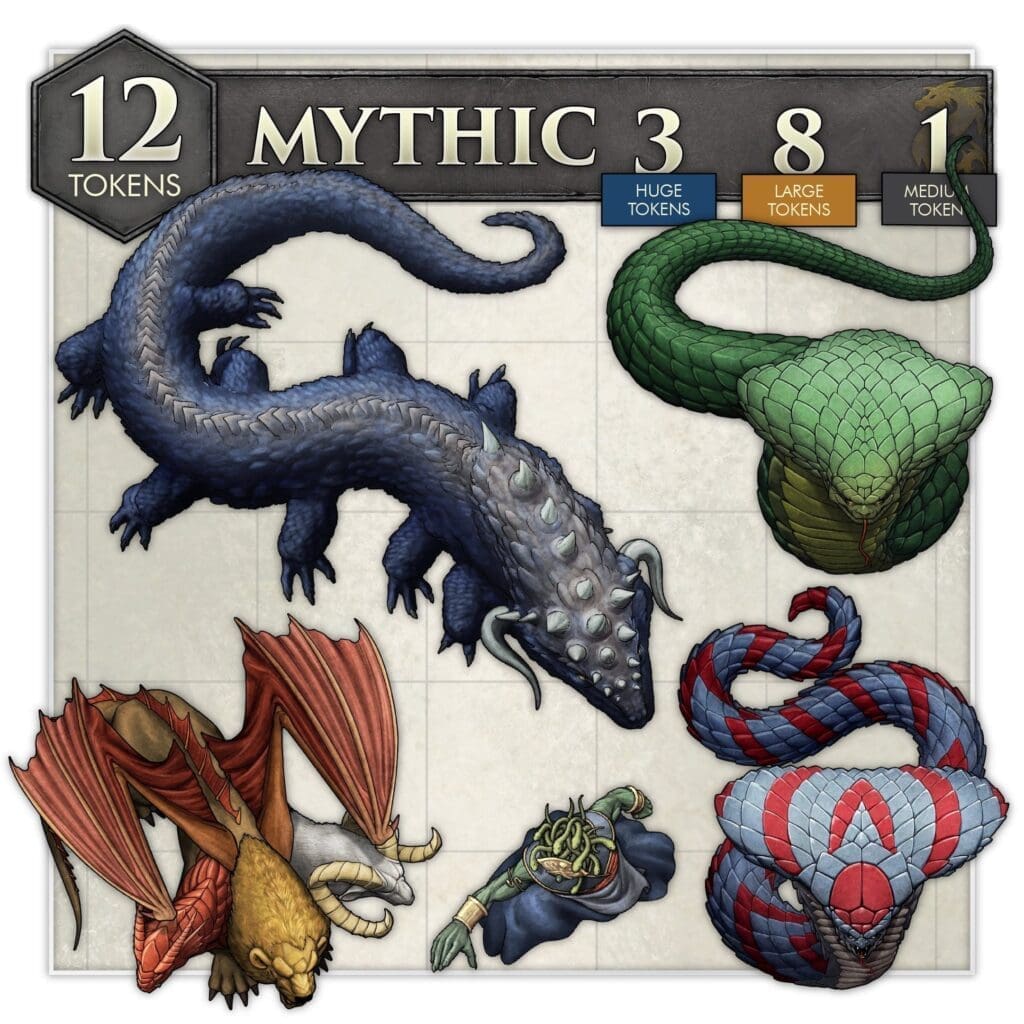 Mythic Monsters Acrylic Tokens
