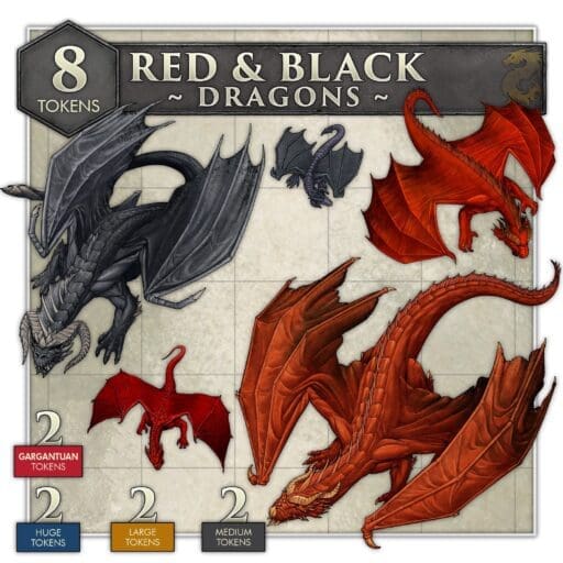 Dragons - Red & Black Digital Download